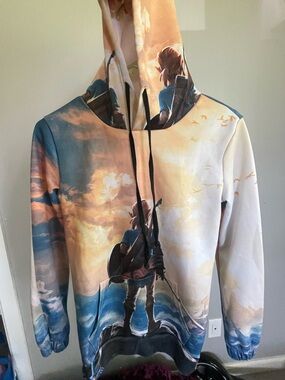 Zelda Sunset Graphic Hoodie - Multicolor Men’s Sweater